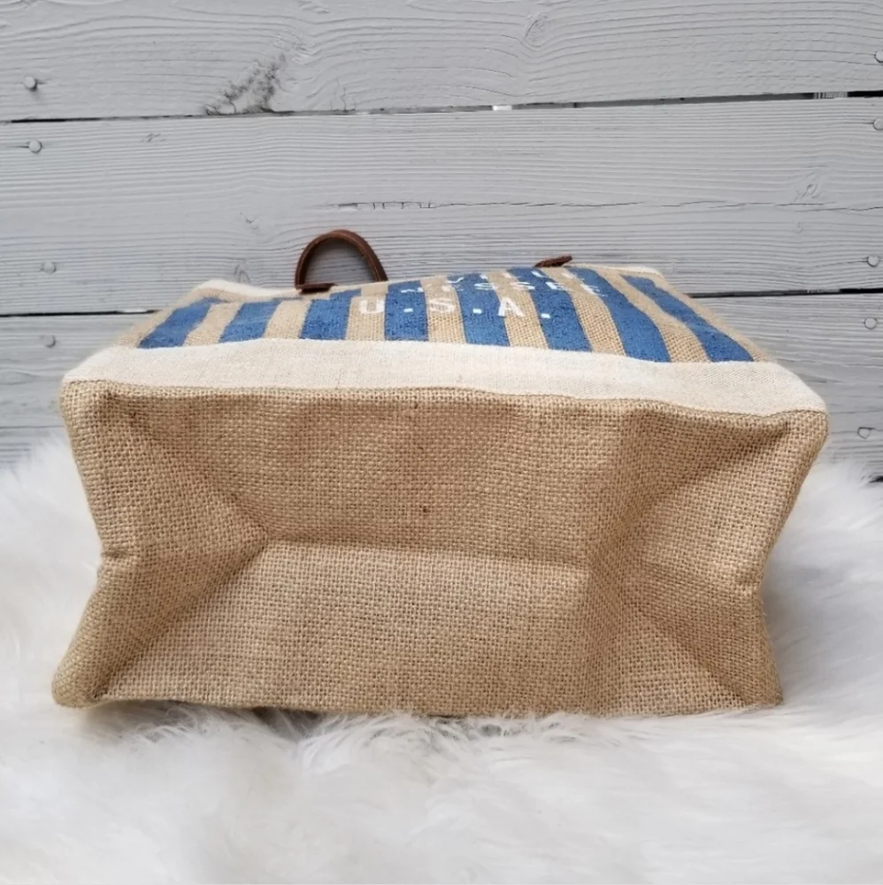 NWT Apolis Global Citizen Custom Burlap Tote - Picture 6 of 8
